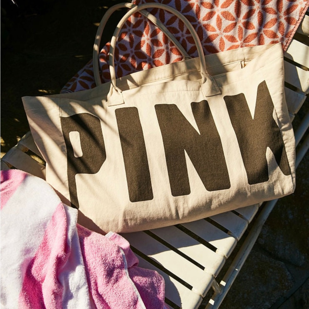 NWT PINK canvas tote